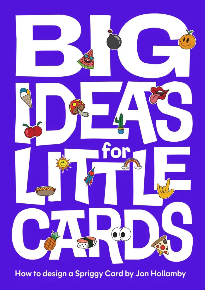 The cover of the Big Ideas for Little Cards design guide